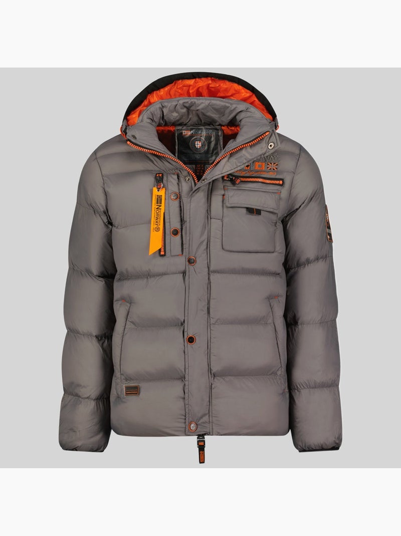 Plumífero con capucha citernier – geographical norway Gris claro - Kiabi