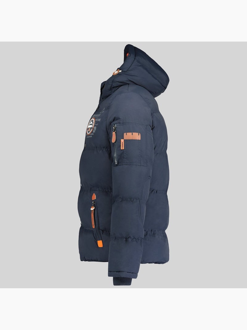 Plumífero con capucha verveine – geographical norway Azul marino - Kiabi