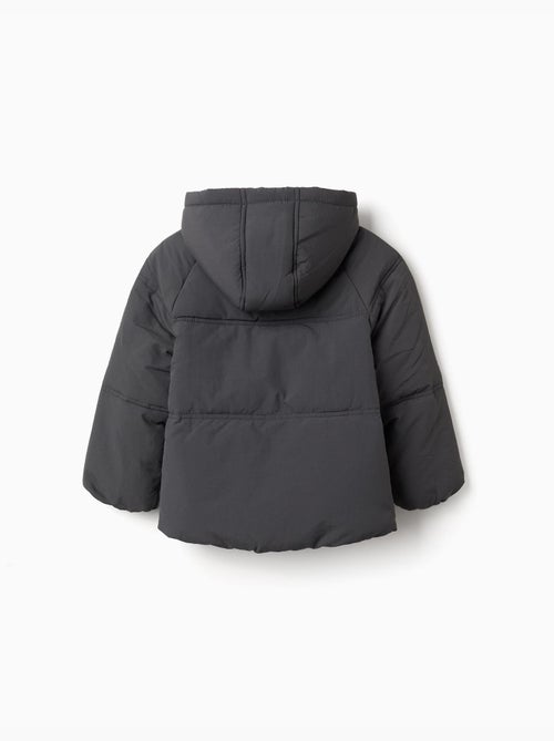 Plumífero con capucha y forro polar - Kiabi Plumífero con capucha y forro polar - Kiabi