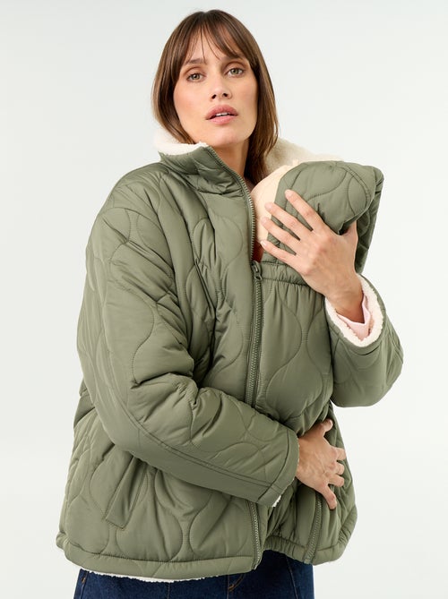 Plumífero de maternidad acolchado con interior de sherpa - Kiabi Plumífero de maternidad acolchado con interior de sherpa - Kiabi