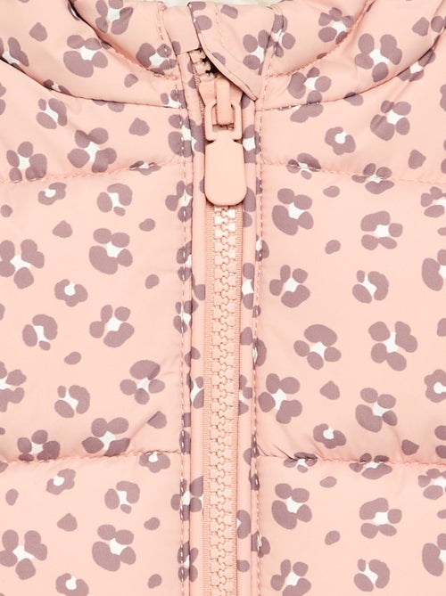 Plumífero estampado con capucha sin mangas - Kiabi