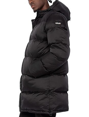 Plumífero largo con capucha para hombre Schott