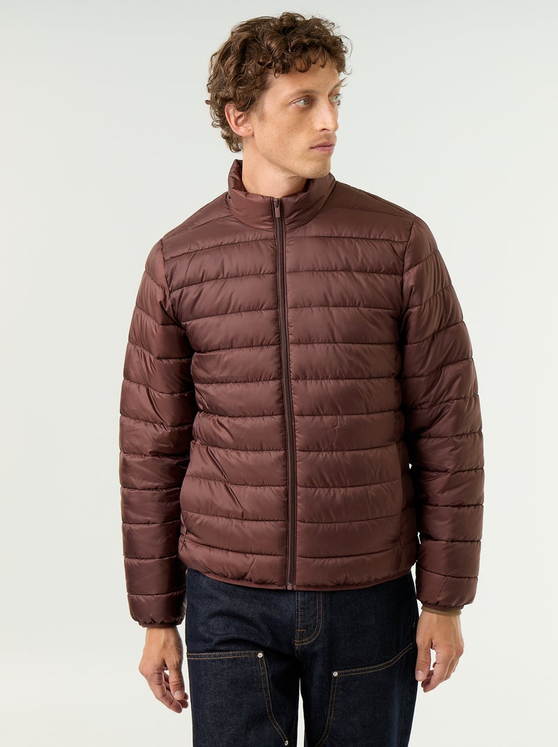 Plumífero ligero con cremallera Marron - Kiabi