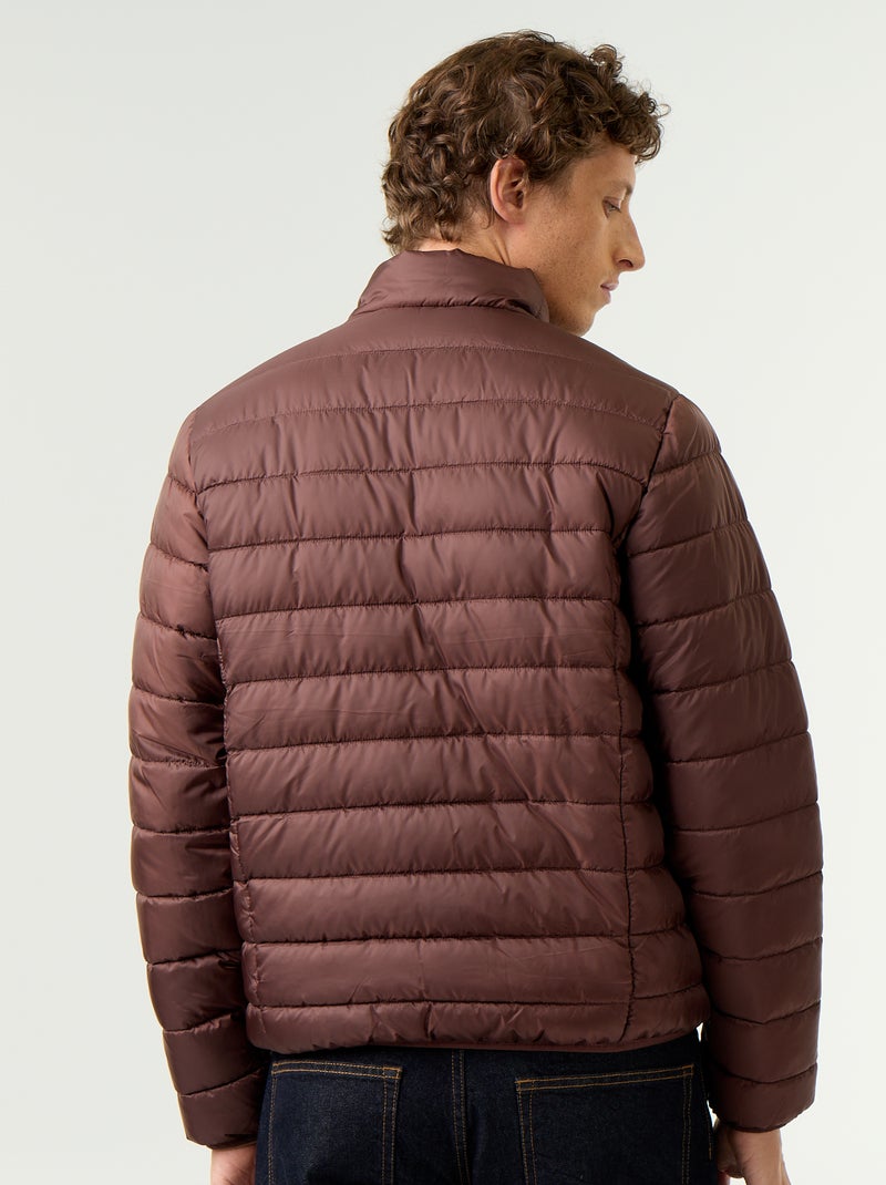 Plumífero ligero con cremallera Marron - Kiabi