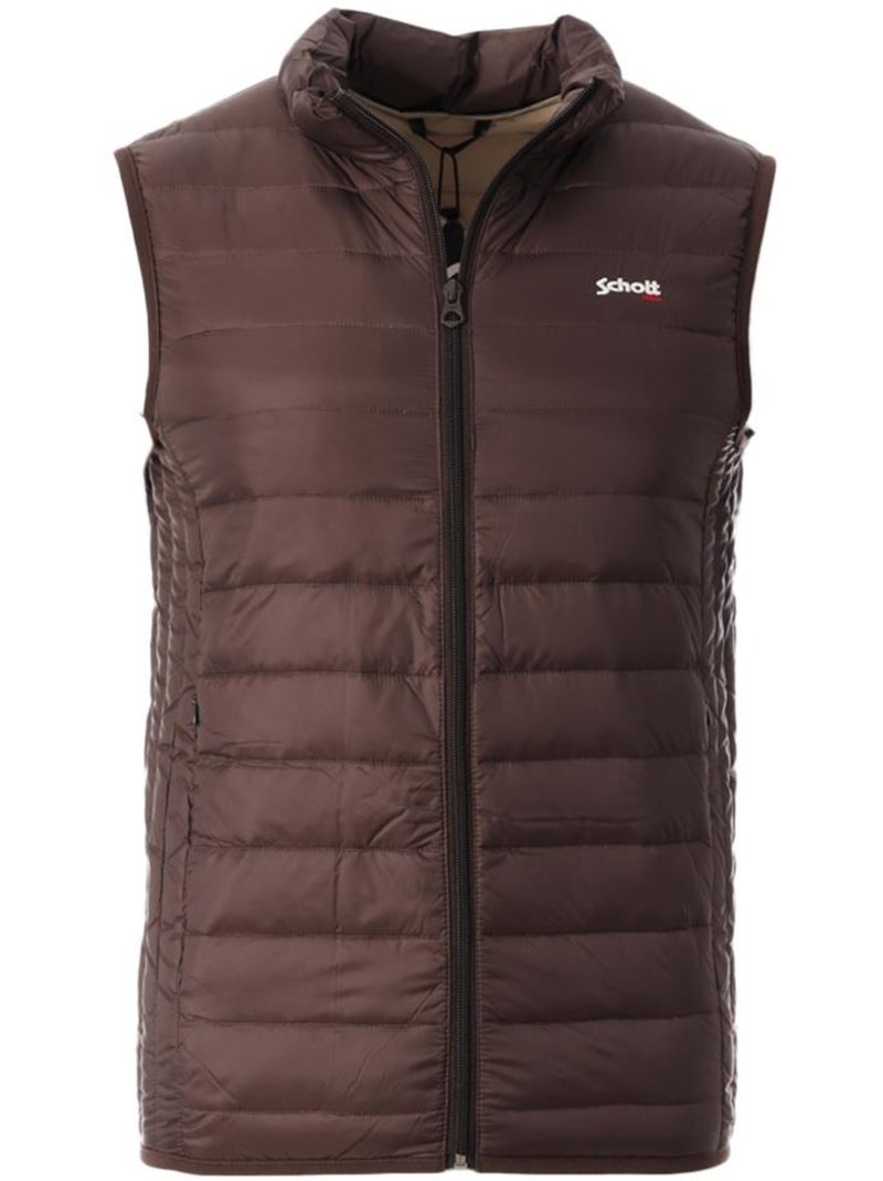 Plumífero sin mangas para hombre schott Marrón oscuro - Kiabi