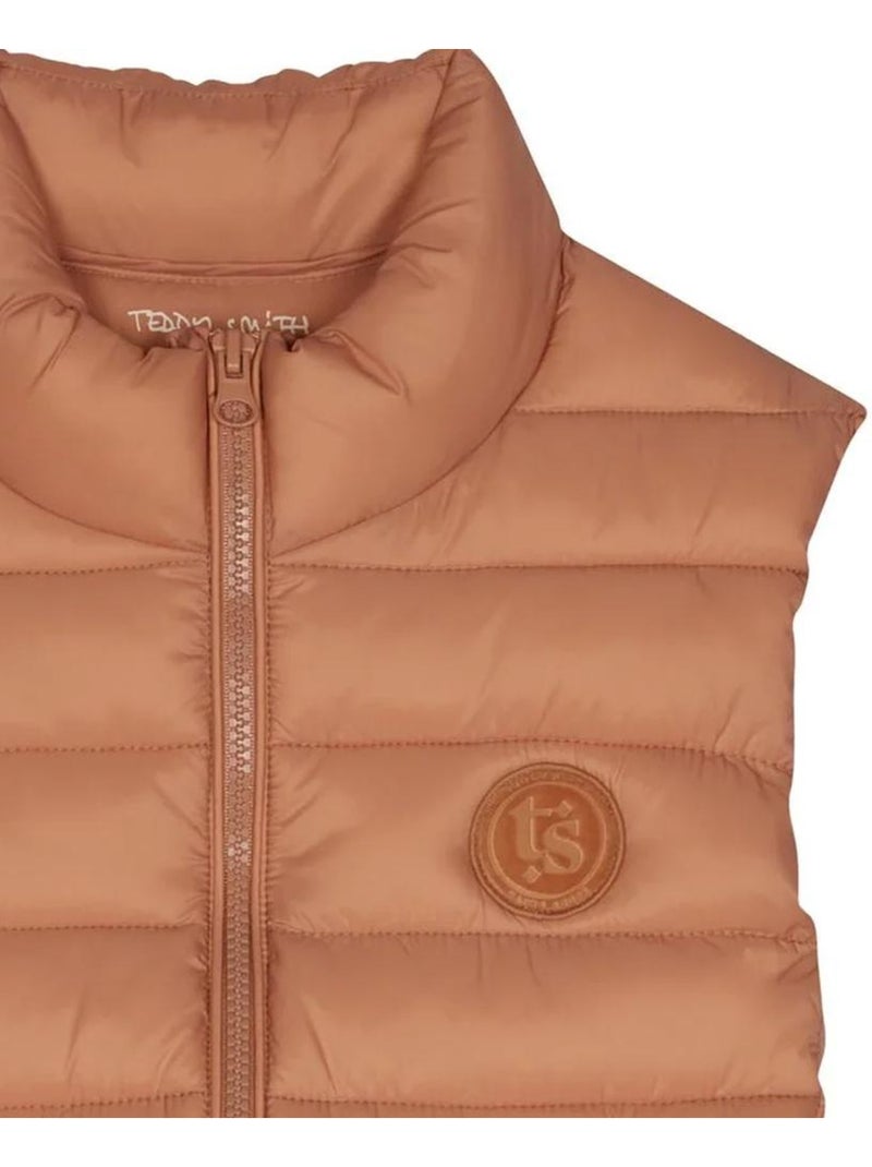 Plumífero sin Mangas para Mujer Teddy Smith - Talla M Marrón tabaco - Kiabi