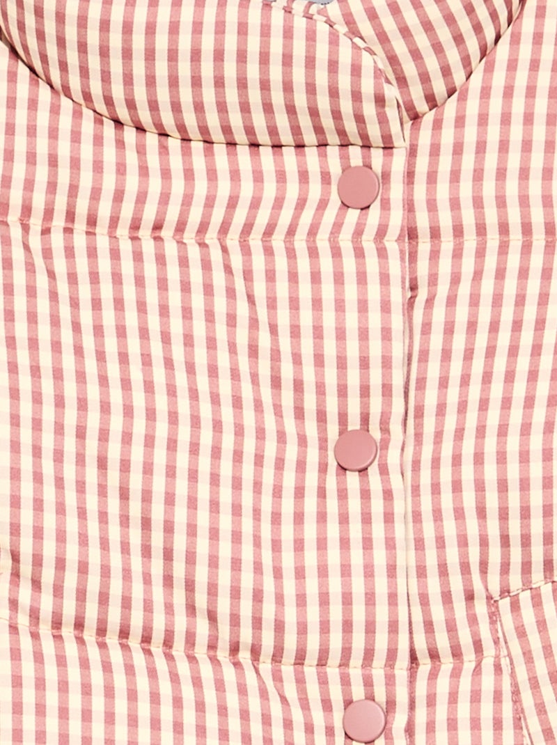 Plumífero vichy forrado de forro polar Rojo - Kiabi
