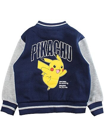 Pokemon - chaqueta teddy abotonada con estampado y cuello redondo