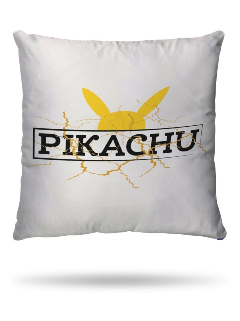 Pokémon - Juego de sábanas infantil algodón Pikachu High Voltage - Funda nórdica 140 x 200 cm Blanco - Kiabi