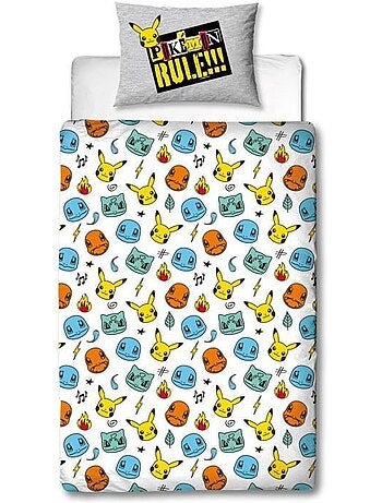 Pokémon, juego de sabanas infantil reversible, Pikachu Evolution, funda nórdica 140x200 cm