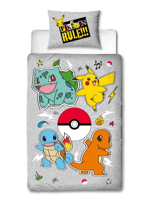 Pokémon, juego de sabanas infantil reversible, Pikachu Evolution, funda nórdica 140x200 cm - Kiabi Pokémon, juego de sabanas infantil reversible, Pikachu Evolution, funda nórdica 140x200 cm - Kiabi