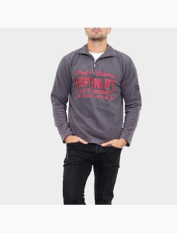 Polar con cuello alto y cremallera