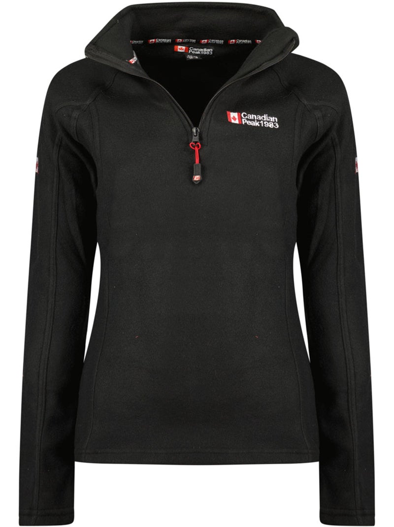 Polar fina con cuello alto y cremallera tugeak – canadian peak Negro - Kiabi