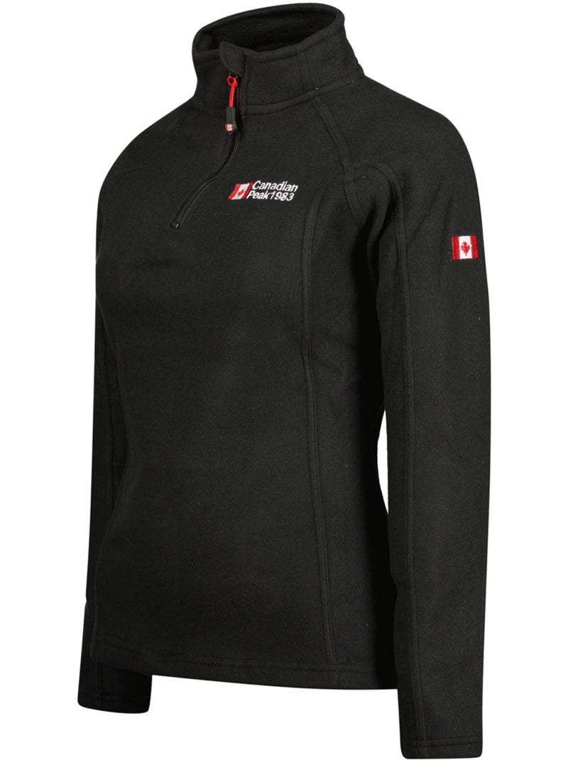 Polar fina con cuello alto y cremallera tugeak – canadian peak Negro - Kiabi