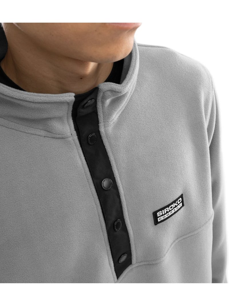 Polar grueso con botones hombre esquí y nieve hombre koli Blanco Gris - Kiabi