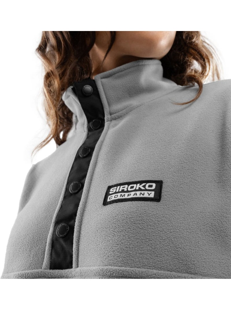 Polar grueso con botones mujer esquí y nieve mujer koli-w Blanco Gris - Kiabi