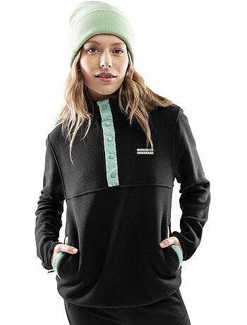 Polar grueso con botones mujer esquí y nieve mujer stowe-w