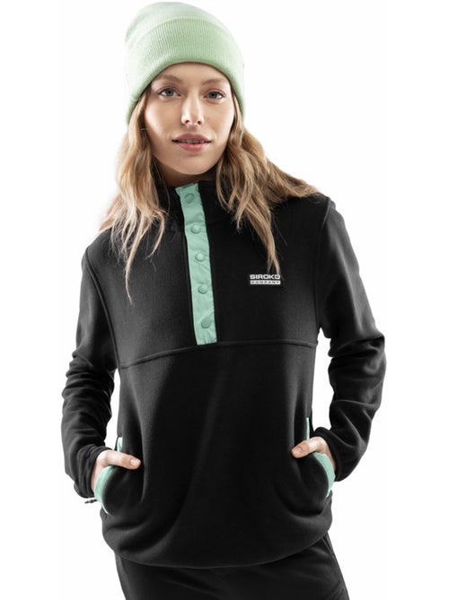 Polar grueso con botones mujer esquí y nieve mujer stowe-w - Kiabi Polar grueso con botones mujer esquí y nieve mujer stowe-w - Kiabi
