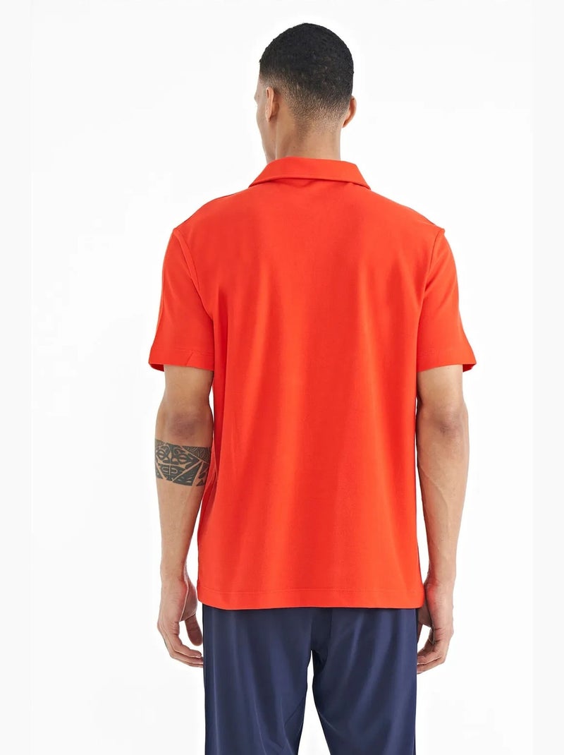Polo algodón con estampado texto tommy Naranja - Kiabi
