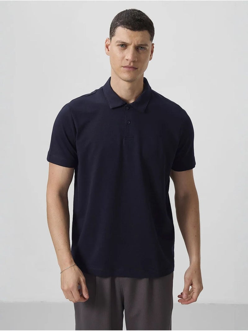 Polo algodón elastano tommy Azul marino - Kiabi