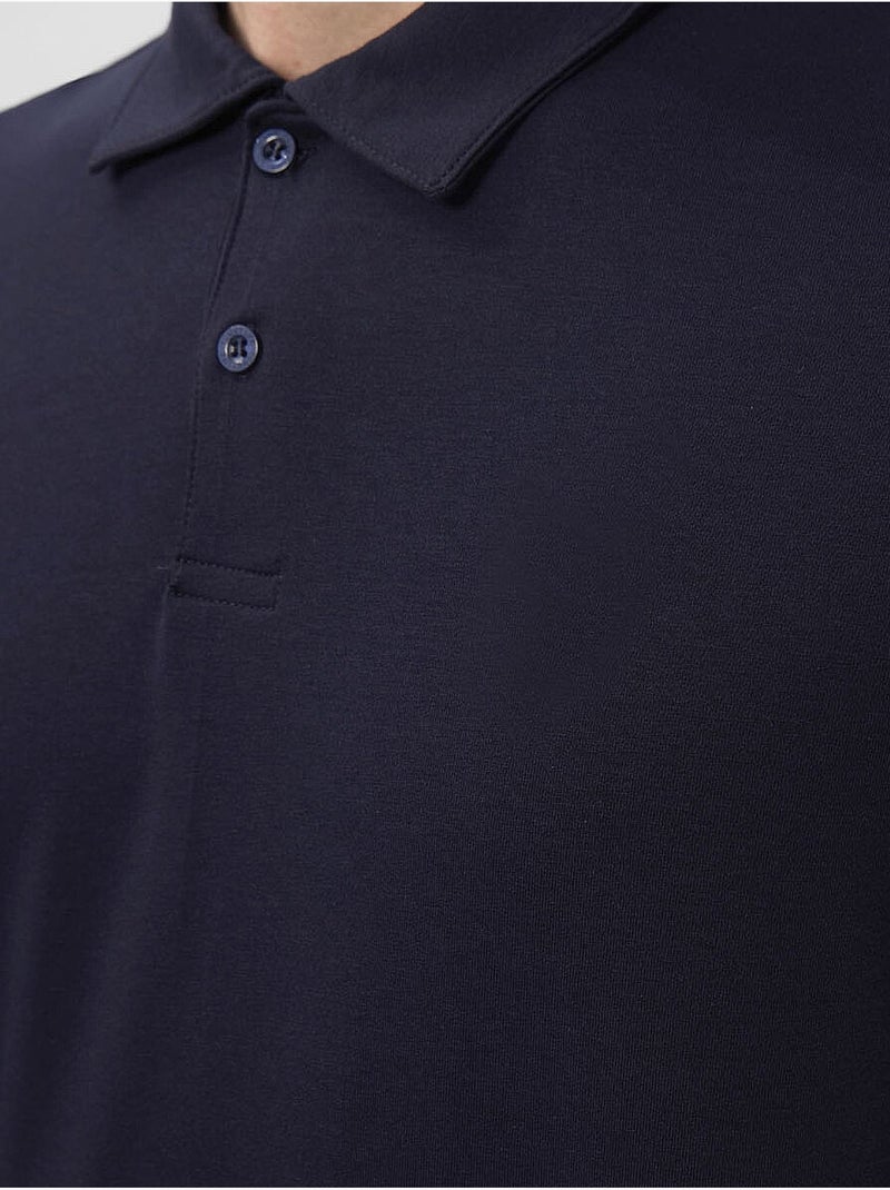 Polo algodón elastano tommy Azul marino - Kiabi