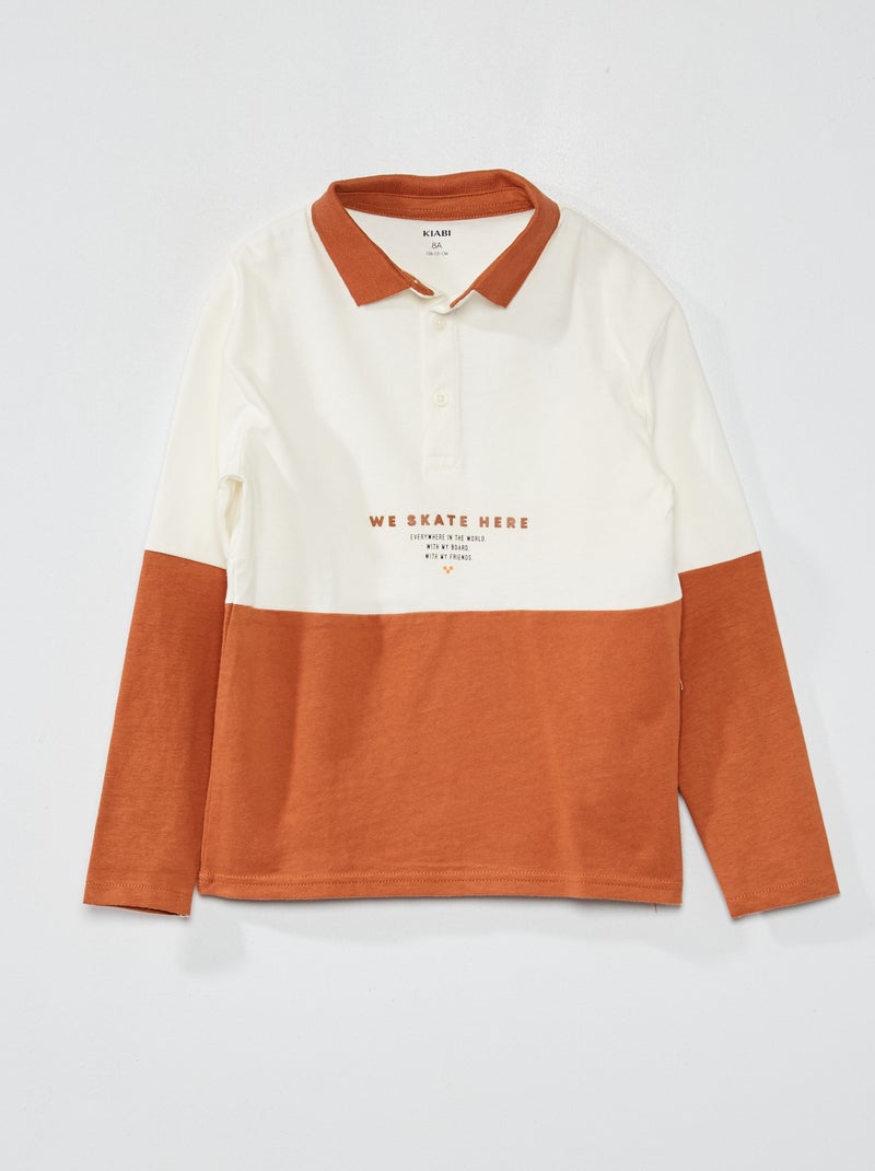Polo bicolor BLANCO - Kiabi