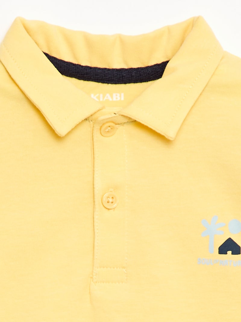 Polo camiseta con estampado Amarillo - Kiabi