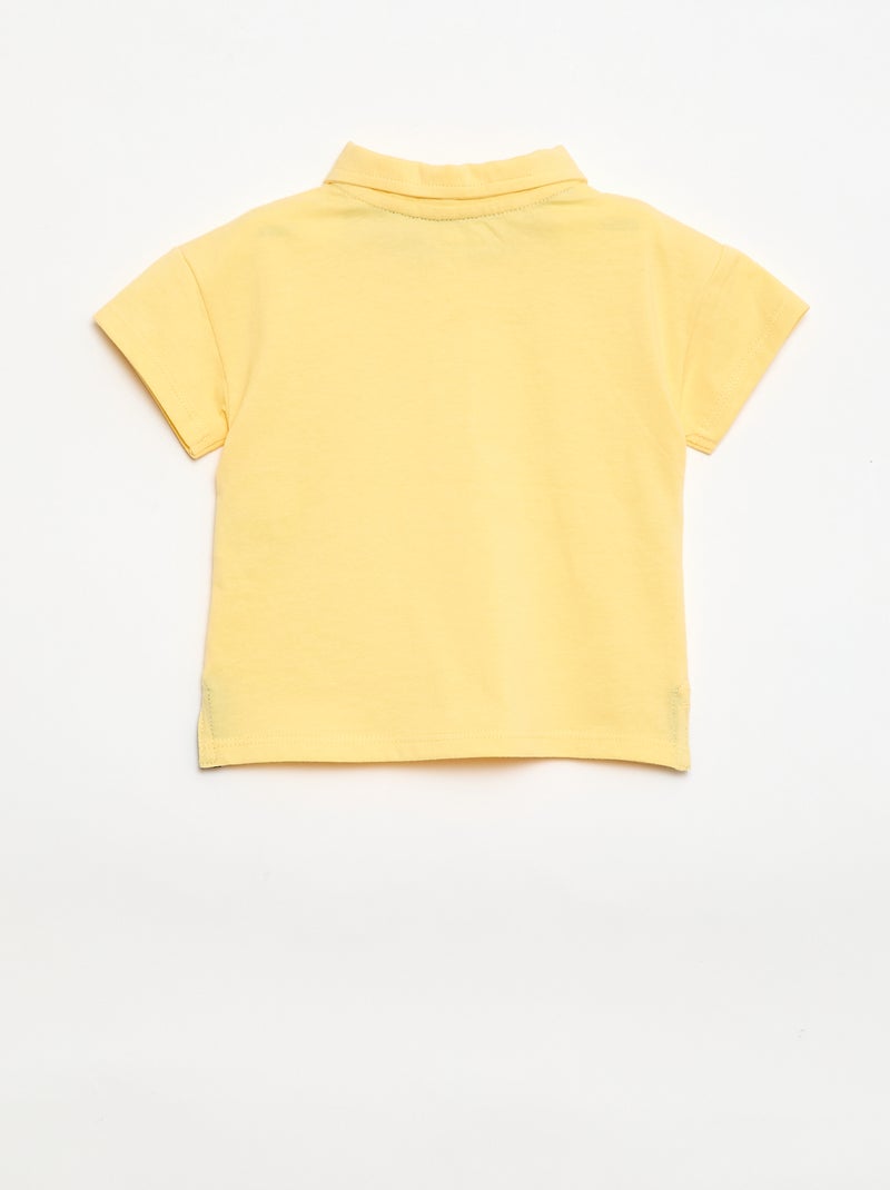 Polo camiseta con estampado Amarillo - Kiabi