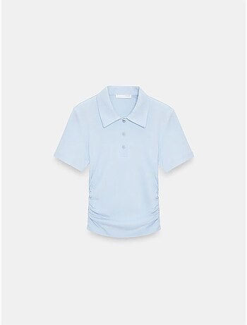 Polo camiseta cropped de mujer de corte slim dilvin
