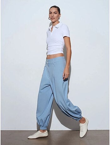 Polo camiseta cropped de mujer de corte slim dilvin