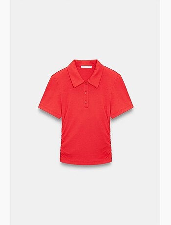 Polo camiseta cropped de mujer de corte slim dilvin