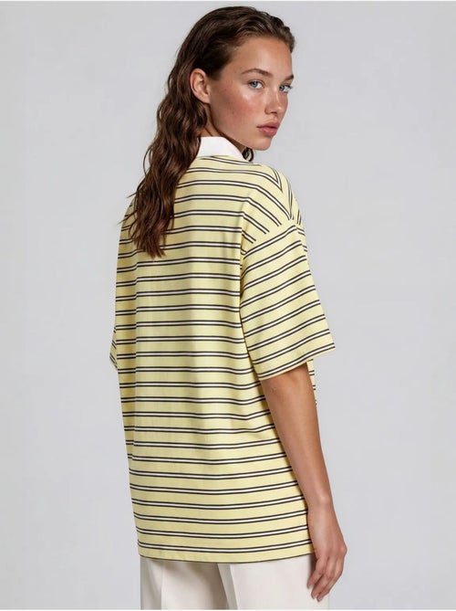 Polo camiseta de algodón a rayas para mujer busem - Kiabi