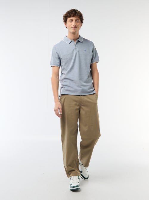 Polo con bordado en el pecho - Kiabi