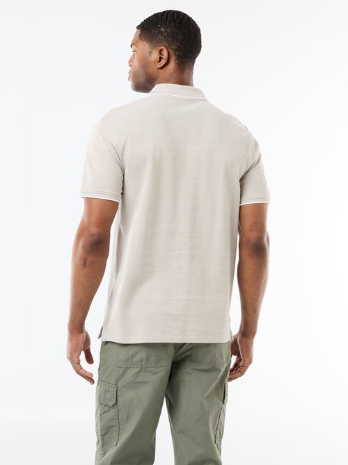 Polo con bordado en el pecho - Kiabi