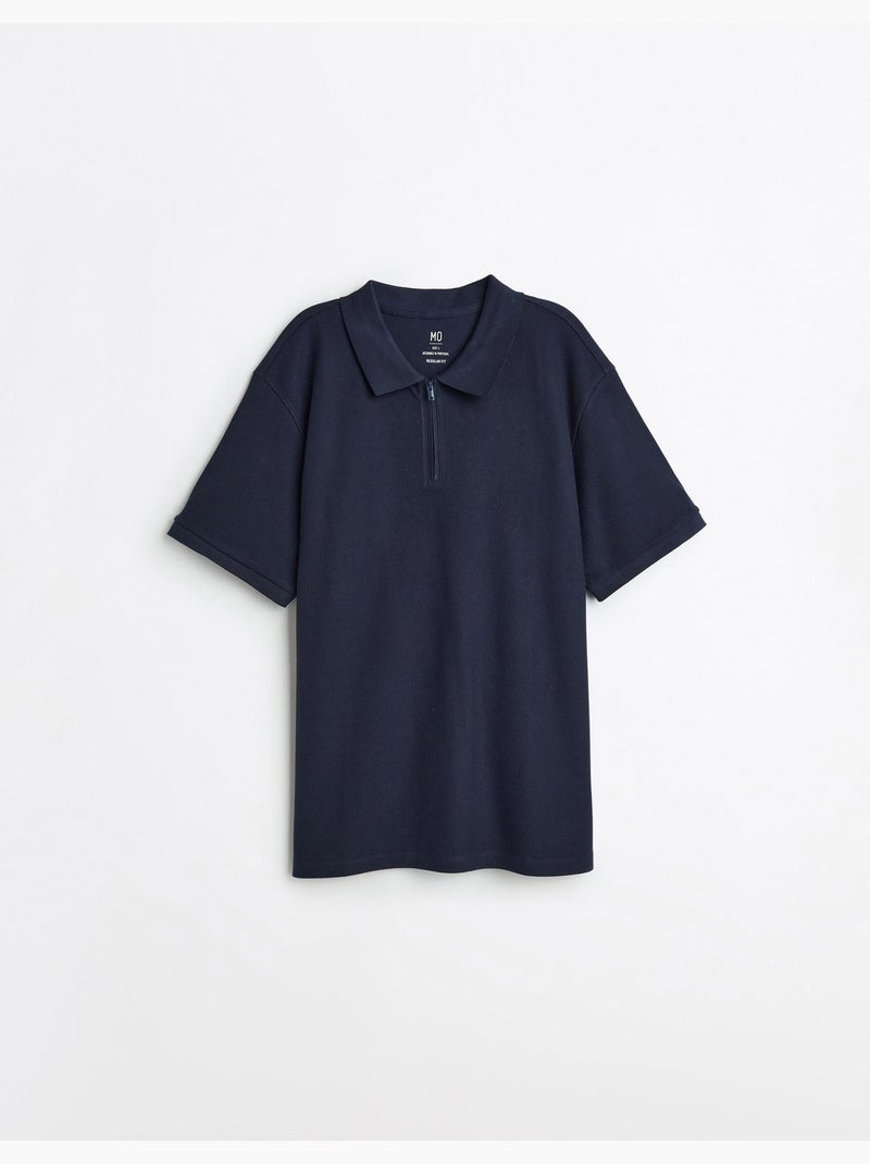 Polo con cremallera, MO Fashion Azul - Kiabi