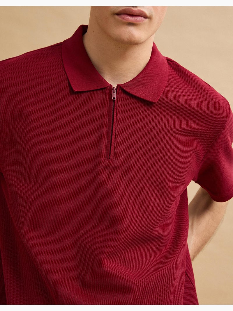 Polo con cremallera, MO Fashion Rojo - Kiabi
