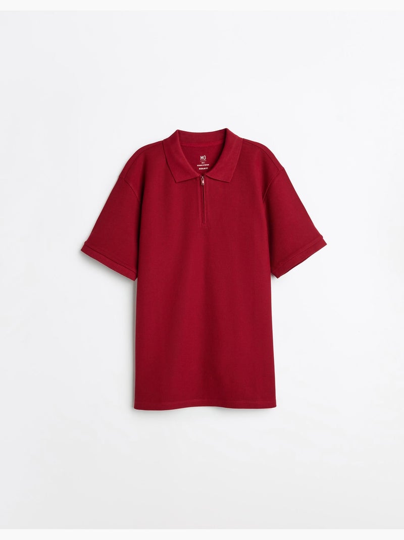 Polo con cremallera, MO Fashion Rojo - Kiabi