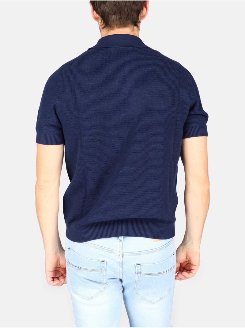 Polo con cuello abotonado - Kenzarro Azul oscuro - Kiabi