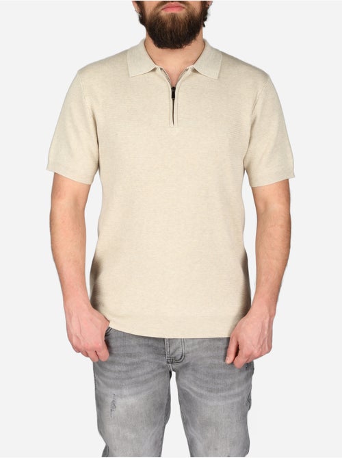 Polo con cuello con cremallera - Frilivin - Kiabi Polo con cuello con cremallera - Frilivin - Kiabi