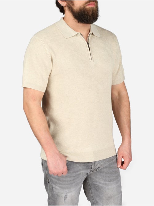 Polo con cuello con cremallera - Frilivin - Kiabi Polo con cuello con cremallera - Frilivin - Kiabi