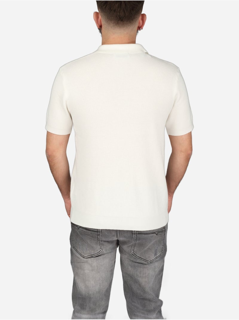 Polo con cuello con cremallera - Frilivin Blanco - Kiabi