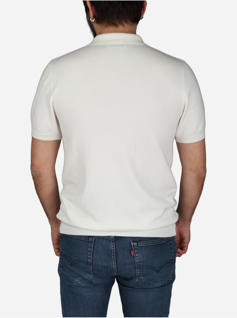 Polo con cuello con cremallera - Frilivin Blanco - Kiabi
