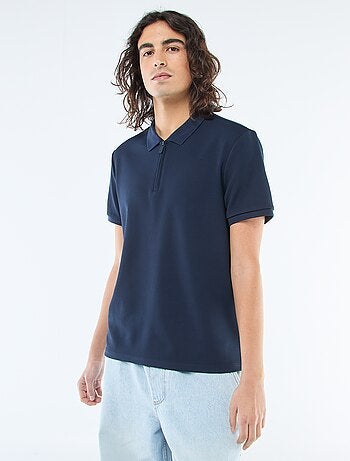 Polo con cuello de cremallera