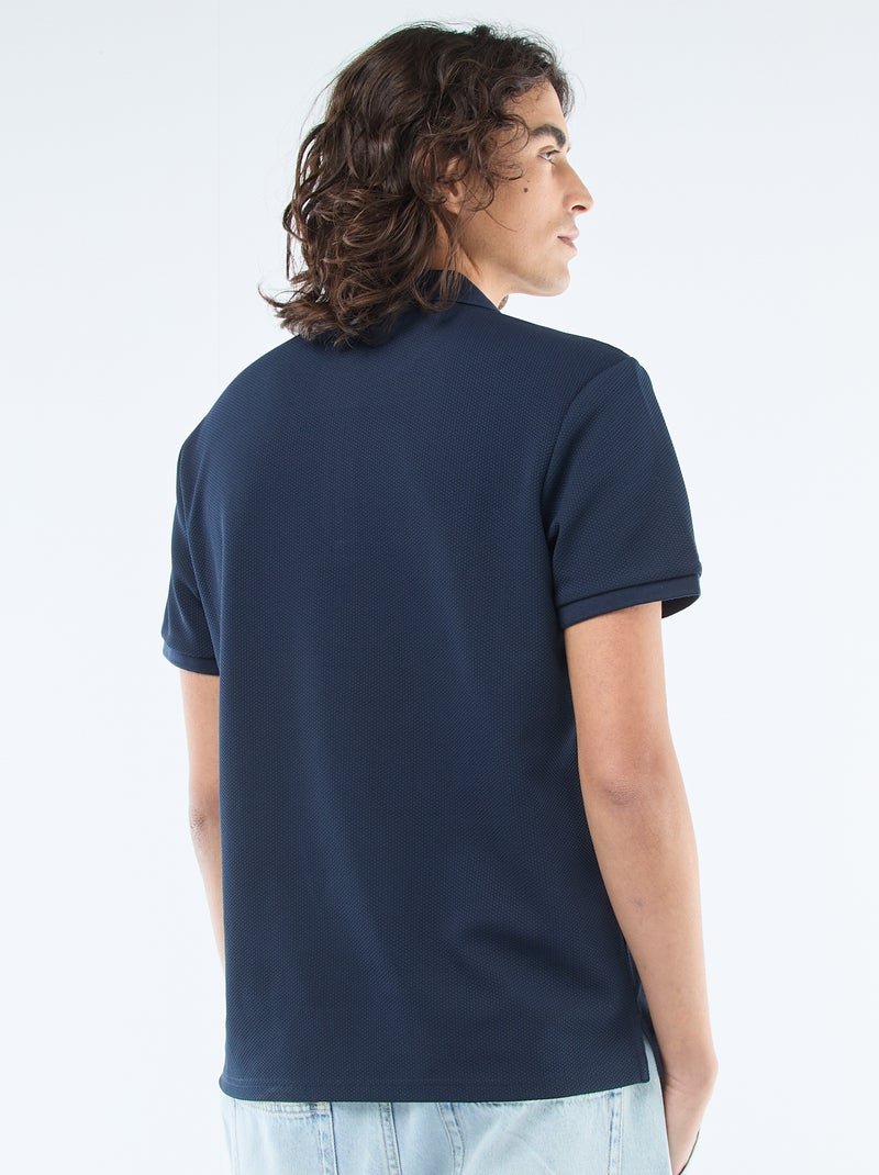 Polo con cuello de cremallera Azul - Kiabi