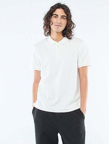 Polo con cuello de cremallera