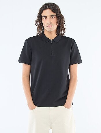 Polo con cuello de cremallera