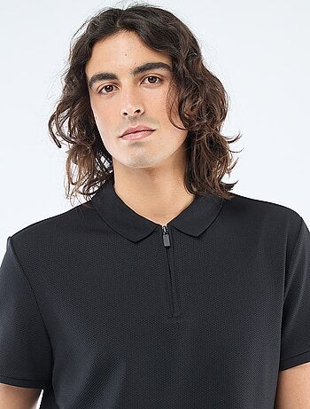 Polo con cuello de cremallera