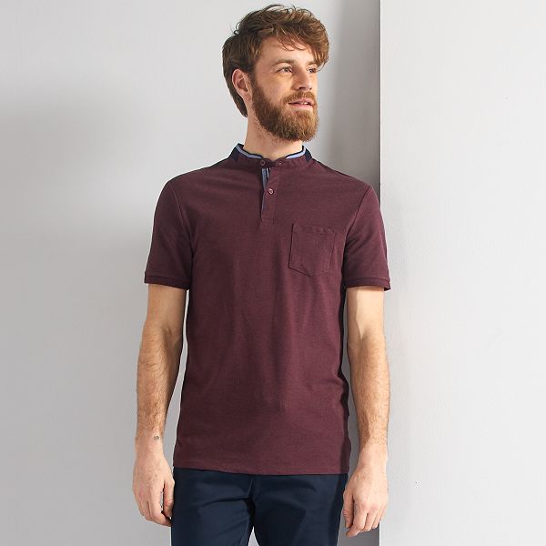 polo cuello chino hombre