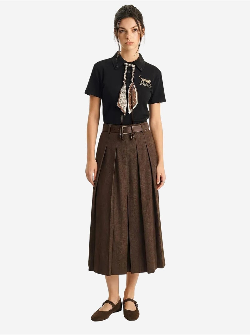 Polo con estampado de texto bordado lucci Negro - Kiabi