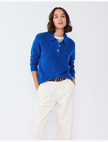 Polo con mezcla de lana y alpaca, mo fashion